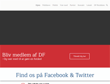 Tablet Screenshot of danskfolkeparti.dk